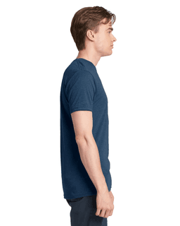 Sample of Next Level 6010 - Men's Triblend Crew in VINTAGE NAVY from side sleeveleft