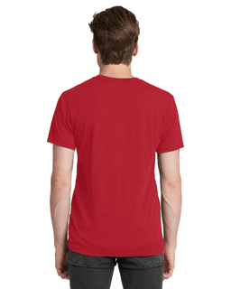 Sample of Next Level 6010 - Men's Triblend Crew in VINTAGE RED from side back