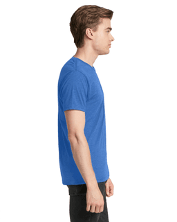 Sample of Next Level 6010 - Men's Triblend Crew in VINTAGE ROYAL from side sleeveleft