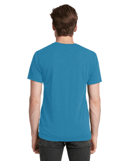 Sample of Next Level 6010 - Men's Triblend Crew in VINTAGE TURQ from side back