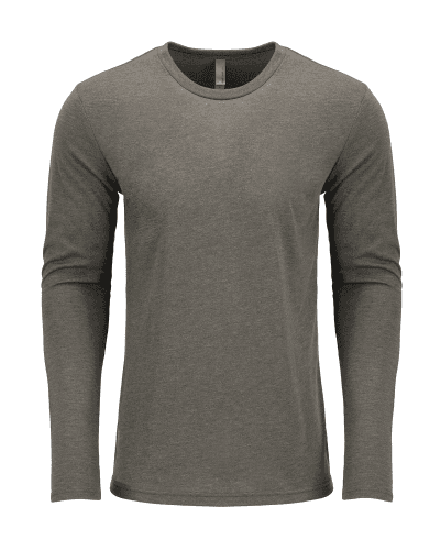 Sample of Next Level 6071 - Men's Triblend Long-Sleeve Crew in VENETIAN GRAY style