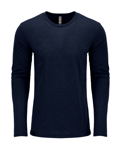 Sample of Next Level 6071 - Men's Triblend Long-Sleeve Crew in VINTAGE NAVY style