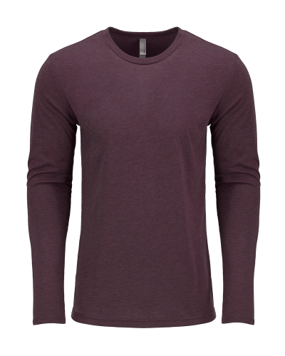 Sample of Next Level 6071 - Men's Triblend Long-Sleeve Crew in VINTAGE PURPLE style