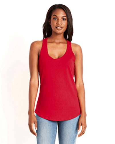 Sample of Next Level 6338 - Ladies' Gathered Racerback Tank in RED style