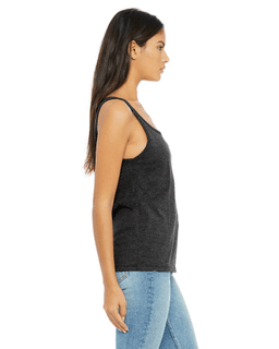 Sample of Bella 6488 - Ladies' Relaxed Jersey Tank in DK GREY HTHR from side sleeveleft