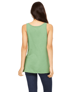 Sample of Bella 6488 - Ladies' Relaxed Jersey Tank in LEAF from side back