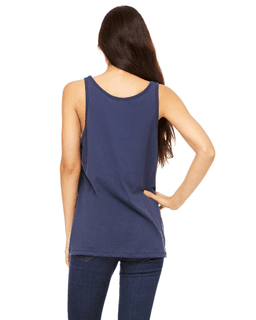 Sample of Bella 6488 - Ladies' Relaxed Jersey Tank in NAVY from side back