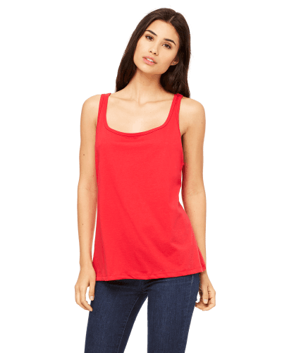 Sample of Bella 6488 - Ladies' Relaxed Jersey Tank in RED style