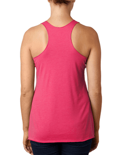 Sample of Next Level 6733 - Ladies' Triblend Racerback Tank in VINTAGE SH PINK from side back