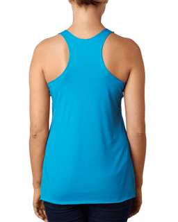 Sample of Next Level 6733 - Ladies' Triblend Racerback Tank in VINTAGE TURQ from side back