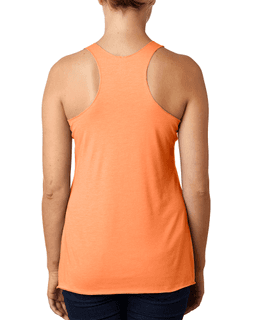Sample of Next Level 6733 - Ladies' Triblend Racerback Tank in VIN LIGHT ORANG from side back