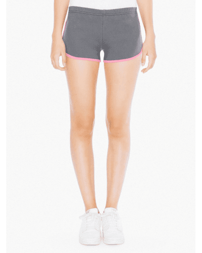 Sample of American Apparel 7301W Ladies' Interlock Running Shorts in ASPHALT FUCHSIA style