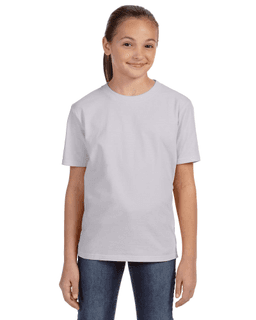 Sample of Anvil 780B Youth Midweight T-Shirt in ASH from side front