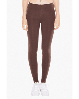 Sample of American Apparel 8328W Ladies' Cotton Spandex Jersey Leggings in BROWN from side front