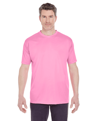 Sample of UltraClub 8420 - Men's Cool & Dry Sport Performance Interlock T-Shirt in AZALEA style