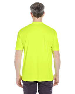 Sample of UltraClub 8420 - Men's Cool & Dry Sport Performance Interlock T-Shirt in BRIGHT YELLOW from side back