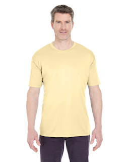 Sample of UltraClub 8420 - Men's Cool & Dry Sport Performance Interlock T-Shirt in BUTTER from side front