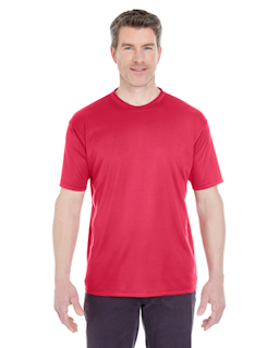 Sample of UltraClub 8420 - Men's Cool & Dry Sport Performance Interlock T-Shirt in CARDINAL from side front