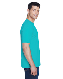 Sample of UltraClub 8420 - Men's Cool & Dry Sport Performance Interlock T-Shirt in JADE from side sleeveleft