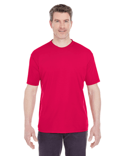 Sample of UltraClub 8420 - Men's Cool & Dry Sport Performance Interlock T-Shirt in RED from side front