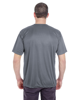 Sample of UltraClub 8620 - Men's Cool & Dry Basic Performance T-Shirt in CHARCOAL from side back
