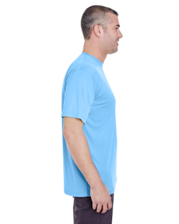 Sample of UltraClub 8620 - Men's Cool & Dry Basic Performance T-Shirt in COLUMBIA BLUE from side sleeveleft