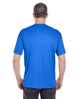 Sample of UltraClub 8620 - Men's Cool & Dry Basic Performance T-Shirt in ROYAL from side back
