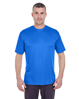Sample of UltraClub 8620 - Men's Cool & Dry Basic Performance T-Shirt in ROYAL from side front