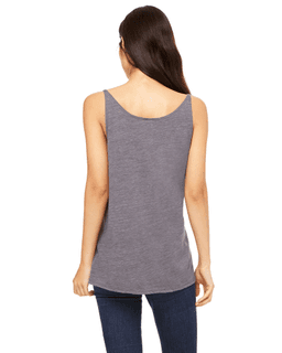 Sample of Bella 8838 - Ladies' Slouchy Tank in ASPHALT SLUB from side back