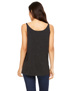 Sample of Bella 8838 - Ladies' Slouchy Tank in CHAR-BLK TRIBND from side back