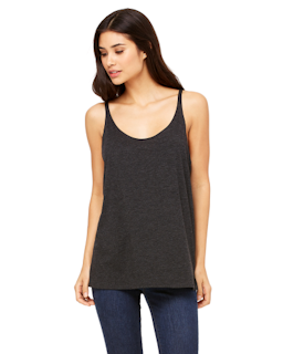 Sample of Bella 8838 - Ladies' Slouchy Tank in CHAR-BLK TRIBND from side front