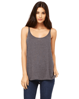 Sample of Bella 8838 - Ladies' Slouchy Tank in DK GREY HTHR from side front