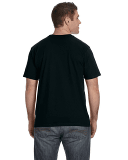 Sample of Anvil 980 - 100% Cotton Lightweight T-Shirt in BLACK from side back