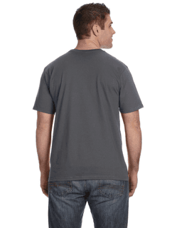 Sample of Anvil 980 - 100% Cotton Lightweight T-Shirt in CHARCOAL from side back