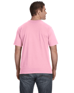 Sample of Anvil 980 - 100% Cotton Lightweight T-Shirt in CHARITY PINK from side back