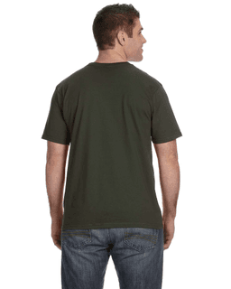 Sample of Anvil 980 - 100% Cotton Lightweight T-Shirt in CITY GREEN from side back