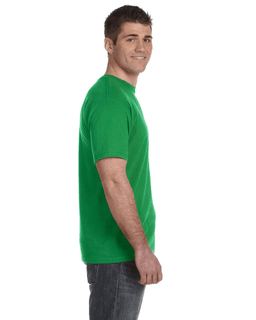 Sample of Anvil 980 - 100% Cotton Lightweight T-Shirt in GREEN APPLE from side sleeveleft