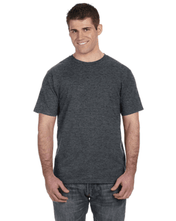 Sample of Anvil 980 - 100% Cotton Lightweight T-Shirt in HEATHER DK GREY from side front