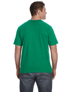 Sample of Anvil 980 - 100% Cotton Lightweight T-Shirt in HEATHER GREEN from side back