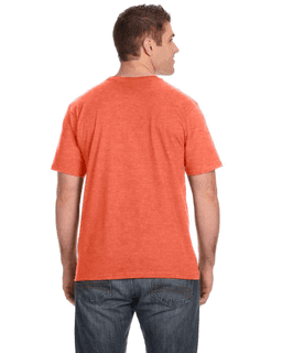 Sample of Anvil 980 - 100% Cotton Lightweight T-Shirt in HEATHER ORANGE from side back