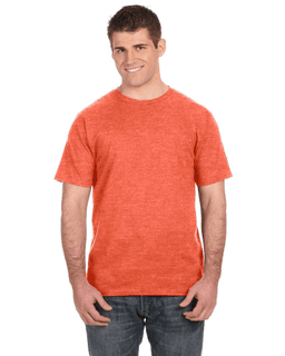 Sample of Anvil 980 - 100% Cotton Lightweight T-Shirt in HEATHER ORANGE from side front