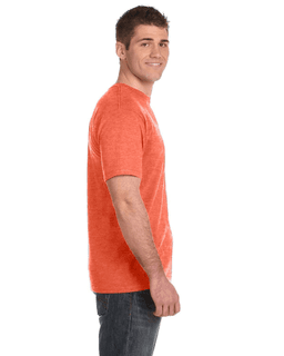 Sample of Anvil 980 - 100% Cotton Lightweight T-Shirt in HEATHER ORANGE from side sleeveleft