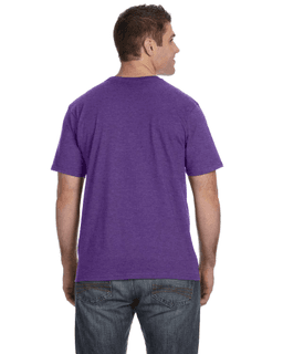 Sample of Anvil 980 - 100% Cotton Lightweight T-Shirt in HEATHER PURPLE from side back