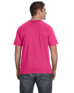 Sample of Anvil 980 - 100% Cotton Lightweight T-Shirt in HOT PINK from side back