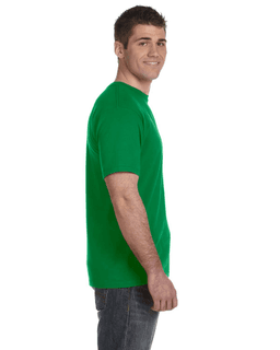 Sample of Anvil 980 - 100% Cotton Lightweight T-Shirt in KELLY GREEN from side sleeveleft