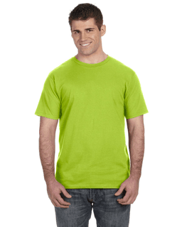 Sample of Anvil 980 - 100% Cotton Lightweight T-Shirt in KEY LIME from side front