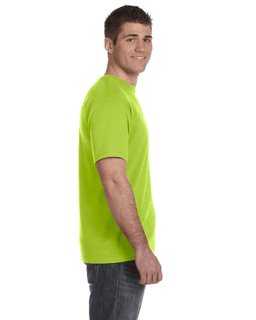 Sample of Anvil 980 - 100% Cotton Lightweight T-Shirt in KEY LIME from side sleeveleft