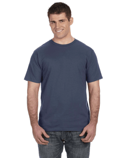 Sample of Anvil 980 - 100% Cotton Lightweight T-Shirt in LAKE from side front