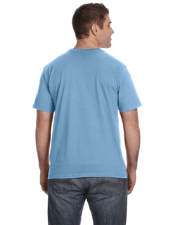 Sample of Anvil 980 - 100% Cotton Lightweight T-Shirt in LIGHT BLUE from side back