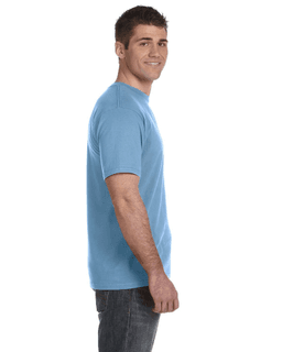 Sample of Anvil 980 - 100% Cotton Lightweight T-Shirt in LIGHT BLUE from side sleeveleft